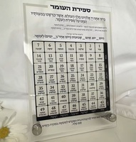 Cartes de bénédiction en Lucite, Calendriers des fêtes juives, Date de prière hébraïque, Nishmas, Sefiras HaOmer, Heures de Havdalah pour le Shabbat et les fêtes