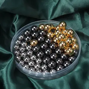 Lose ABS Faux Pearl Perlen ohne Loch Gun metal Hematite Silber Vergoldung Farbe Perle 6mm 8mm 10mm 12mm Imitation Pearl