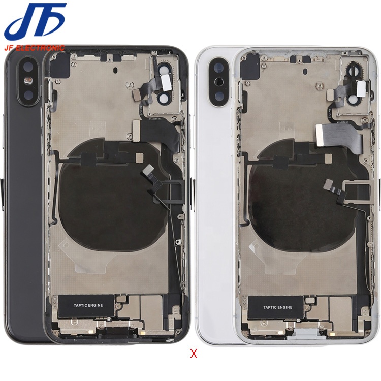 Задняя крышка батарейного отсека в сборе с мелкими деталями, Замена для iphone X XS MAX, полный корпус
