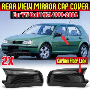 2 Piezas de Cubiertas Decorativas para Espejos Retrovisores Laterales para Volkswagen VW Golf MK4 1999-2004, Accesorios de Reequipamiento Exterior para Automóvil, ABS - Product Image 1