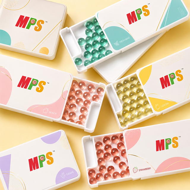 Hot Sale Cooleat Beads Chewing Gum Sugar-Free Fruity Flavour Breath Mints BRC Certified Pearls Candy Popular Sweet Mint