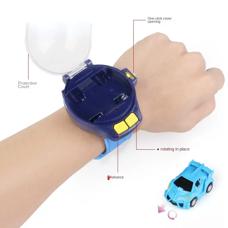 Toy Car Watch Children's Mini Car Racing Remote Control Watch Boy Girl Gift 2.4G Remote Control Car Racing Toy