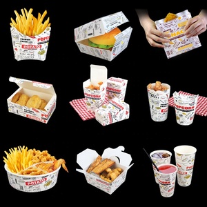 Fabrika toptan özel gıda sınıfı paket beyaz Hamburger kutusu stok kaynağı yüksek kaliteli kağıt kurulu <span class=keywords><strong>Burger</strong></span> kutusu ambalaj - Product Image 6
