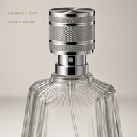 Flacon de parfum en verre découpé sur mesure, vide, avec bouchon argenté, flacon atomiseur de luxe rechargeable, vente en gros