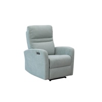 Sofá reclinable giratorio extensible de tela moderna con control remoto para la comodidad de los ancianos en la sala de estar