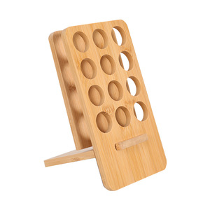 Présentoir en bambou au design moderne et épuré pour huiles essentielles avec étagère de rangement – Vente en gros - Product Image 1