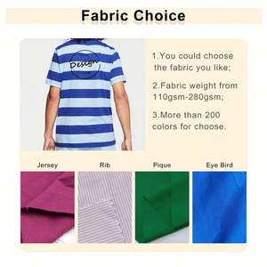 Moda de alta calidad Casual algodón raya Patchwork hombres Ropa Camisetas para logotipo personalizado rayas camisetas hombres - Product Image 2