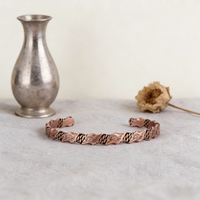 Bracelets Joncs Manchette Réglables Enroulés de Fil de Cuivre Pur Bicolores de Luxe Torsadés Personnalisés pour Hommes et Femmes, Tendance