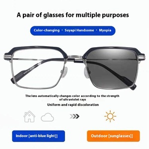 <span class=keywords><strong>Lunettes</strong></span> <span class=keywords><strong>de</strong></span> <span class=keywords><strong>soleil</strong></span> auto-teintées pour hommes et femmes avec verres à changement <span class=keywords><strong>de</strong></span> couleur automatique et monture pour myopie - Product Image 3