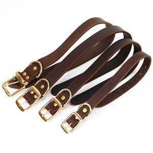 Leder-Hundehalsband, extra strapazierfähig, Metall, für Welpen und Haustiere - Product Image 4