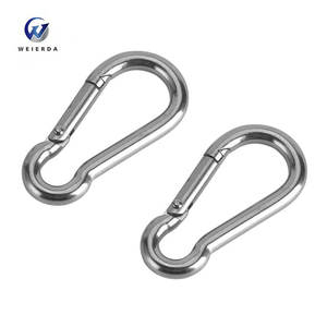 Crochets de mousqueton <span class=keywords><strong>en</strong></span> acier inoxydable 304 de haute qualité, forme de calebasse, <span class=keywords><strong>crochet</strong></span> à ressort pour l'escalade - Product Image 1