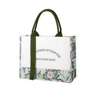 Custom Logo Recyclable Canvas Eco-Friendly Foldable Tote Bag Medium High Sensitivity Corporate Advertising Holiday Gift Modern - Product Image 6