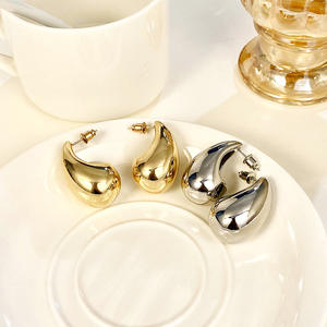 Orecchini a Goccia E3144 in Oro Bianco, Gioielli Unisex Classici alla Moda, Orecchini Placcati in Lega - Product Image 5