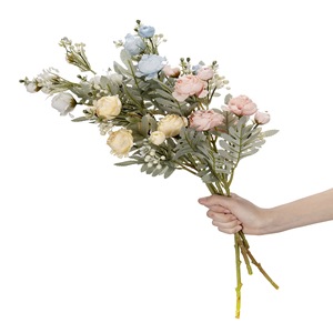 Fleur artificielle CallaFloral, rose, branche unique, polyester, décoration intérieure, mariage, 83112 - Product Image 5