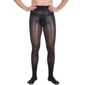 Oil Shiny Gay U Bag Bas de soie érotique Chaussettes Collants pour hommes <span class=keywords><strong>Sexy</strong></span> - Product Image 1