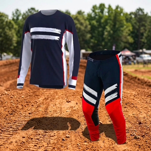 Conjunto de Jersey y Pantalones de Motocross Personalizados con Diseño Sublimado para Hombre, Trajes para BMX, MTB, Downhill, Carreras y Dirt Bike, % Poliéster - Product Image 4