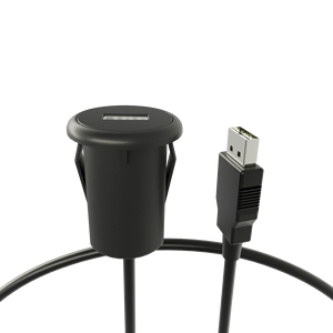 Câble de chargeur de voiture DAMAVO USB 3.0 étanche à montage encastré, connecteur mâle-femelle, 1 m, universel, haute élasticité - Product Image 1