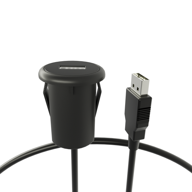 DAMAVO USB 3.0 Waterproof Flush Mount Male Female Connector 3.3FT Universal High Elasticity Extension Leads Car Charger Cable
