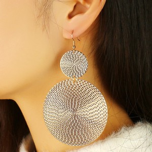 Boucles d'oreilles pendantes tendance en alliage plaqué argent antique, bijoux de fête vintage pour femmes - Product Image 4