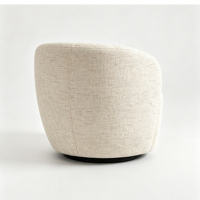Fauteuil pivotant moderne en tissu bouclé, fauteuil d'appoint incurvé et rembourré, canapé simple rotatif pour salon, hôtel, salle de séjour