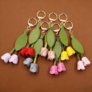 Accesorios de Moda Coreanos con Diseño de Tulipán y Mariposa, Adornos de Cuero de Lujo para Ropa, Cabello y Bolsos - Product Image 1