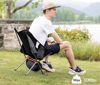 Logo personnalisé pliable avec poches latérales chaises de camping compressibles chaise de randonnée compacte