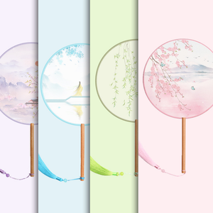 Tay Cầm Bằng Gỗ Trung Quốc Cung Điện Cổ Điển Tiệc Cưới Khiêu Vũ Người Phụ Nữ Xinh Đẹp Tay Tròn - Product Image 2