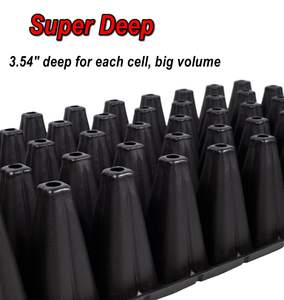Grandi cellule riutilizzabili tappo nero vassoi di avviamento <span class=keywords><strong>per</strong></span> piante vivaio piantina - Product Image 3