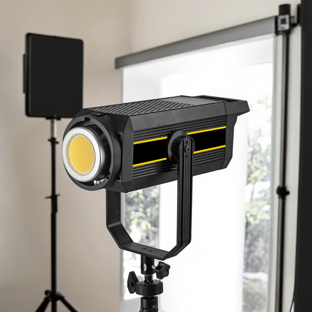 Professional Custom logo 500W Powerful Bi-color LED COB Video Light for Film Broadcast Livestream Photography Studio