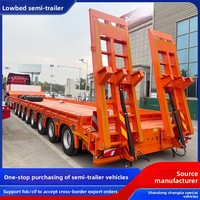 Semi-remorque à plateau bas de fabrication chinoise, fournie par le fabricant, pour le transport de matériel lourd