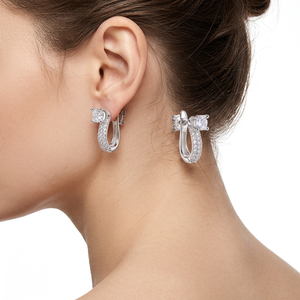 KARATS Boucles d'oreilles clous convertibles en argent sterling 925 avec moissanite, plaqué or/argent, forme goutte d'eau, style hip-hop, détachables - Product Image 6