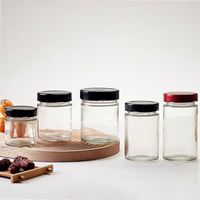 Bocaux de conserve profonds argentés, dorés et noirs avec couvercles métalliques à visser, bouchons à visser 58 #   63 #   73 #   82 #
