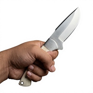 Cuchillo de Caza y Camping de Hoja Fija de Acero Inoxidable con Mango de Hueso, Punta Caída, 20cm, Herramienta de Supervivencia DIY - Product Image 2
