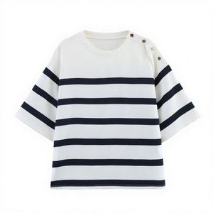 Camiseta de Mujer con Cuello Redondo y Manga Corta, Camiseta Casual Lisa de Media Manga para Mujer, Estilo 2026 - Product Image 2