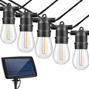 Wholesale Solar S14 String Light with 3W 15 Bulbs Solar Lights Outdoor Garden for Decorative Lighting Amazon Seller