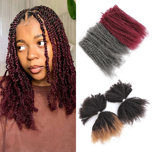 Orientfashion a prezzi accessibili Afro Kinky 4B veri <span class=keywords><strong>capelli</strong></span> umani alla rinfusa <span class=keywords><strong>capelli</strong></span> umani Color <span class=keywords><strong>ramato</strong></span> per treccia Boho all'uncinetto - Product Image 1