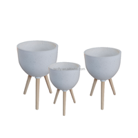 Pots de fleurs avec pieds de soutien Utilisation à domicile Soutenir les pieds en bois Style de pot de plantes