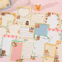 Papier mémo à thème Ours en pain sucré, style Ins Kawaii, pour carnet de notes, scrapbooking, journal créatif et feuilles d'écriture décoratives