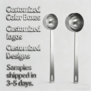 Cuillère doseuse en acier inoxydable pour protéines en poudre, matcha, avec logo/capacité personnalisés en usine, de 1,25 à 30 ml - Product Image 1