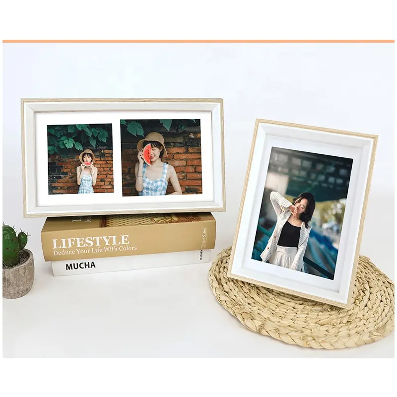 A3 A4 4K 8K 12inch 16inch nail frame MDF wooden picture frames for tabletop and wall hanging display frames