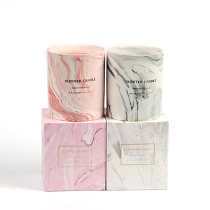 Velas Aromáticas Nórdicas de Cerámica con Patrón Marmoleado, Velas Personalizadas con Etiqueta Privada - Product Image 1
