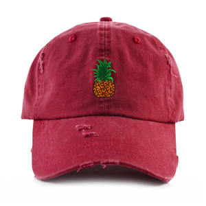 بيع بالجملة نمط المتعثرة والقطن قبعة أبي مع حافة المتوترة المغسولة والمطرزة - Product Image 3