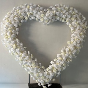 Arco de flores azul con forma de corazón, arco de rosas para decoración de eventos. - Product Image 6