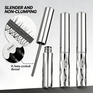 Mascara professionnel waterproof pour cils bouclés, épais <span class=keywords><strong>et</strong></span> allongés, effet halo longue durée 24h, noir, sans décoloration - Product Image 3