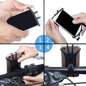 Support de téléphone portable en silicone rotatif 360, antidérapant, antichoc, pour vélo, guidon de moto - Product Image 6