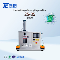 Machine de remplissage et de scellage de capsules de lessive de haute précision contrôlée par PLC Tongchuang, équipement semi-automatique d'emballage sous film
