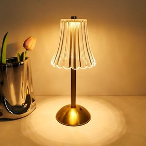Lampu Meja Modern E26 Tanpa Kabel Murah Grosir, Lampu Meja LED Sentuh Kaca Isi Ulang dengan Peredup Baterai untuk Kamar Tidur - Product Image 1