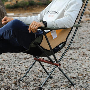 Chaise de camping pliante de luxe à blocs de couleur en alliage d'aluminium, siège portable d'extérieur pour une personne - Product Image 2