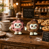 Klip Karakter Biskuit Kawaii, Boneka Kartun PVC Lembut, Jepit Rambut Bertema Dessert, Aksesoris Sepatu Custom, Gesper Sepatu