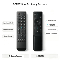 Control Remoto de Silicona con 16 Teclas y Logotipo Personalizado RCT6016 con Opción de Voz RF433 / 2.4G / BT